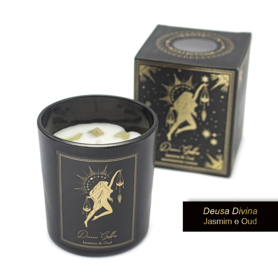 Vela Aromática Esotérica - Deusa Divina (Jasmim & Oud)