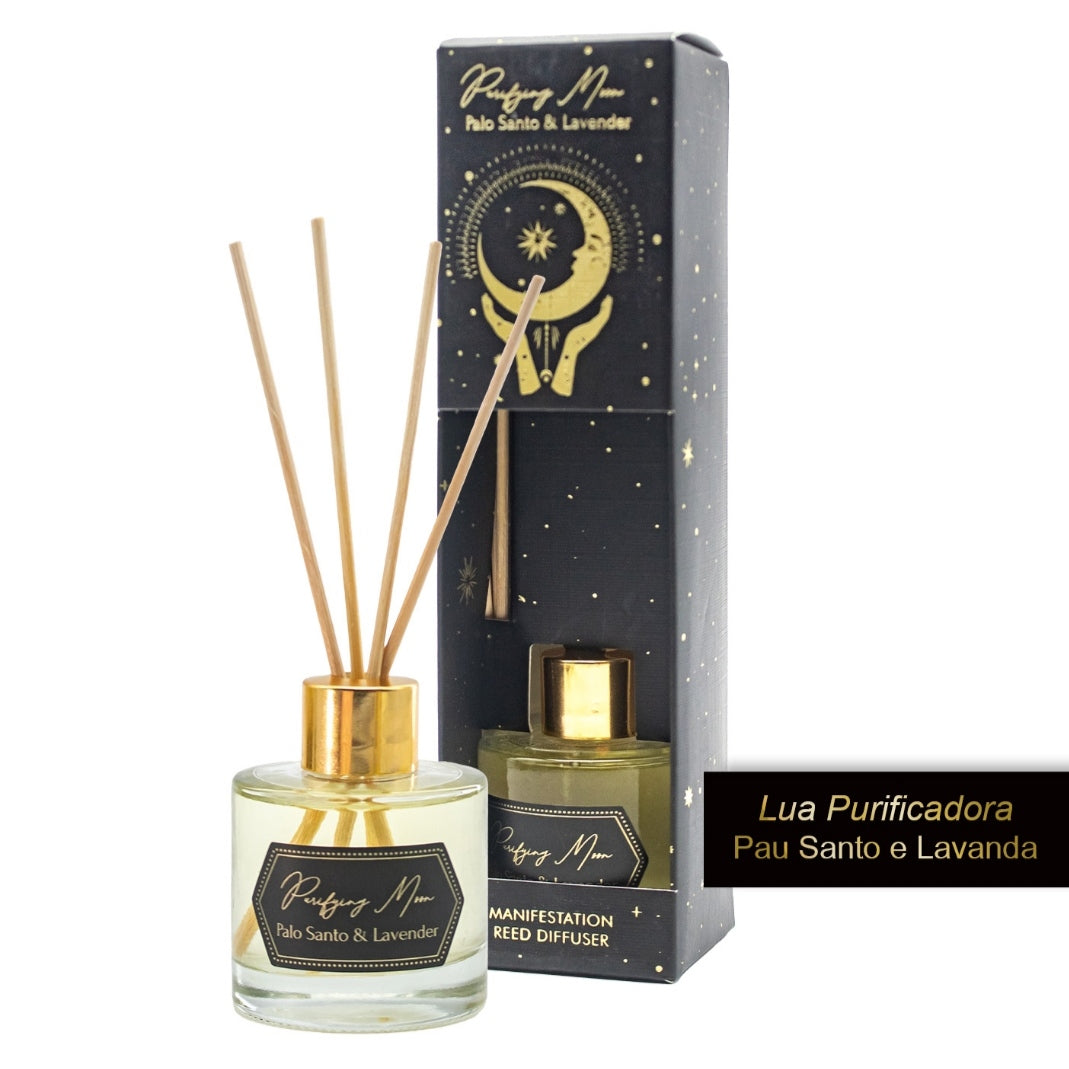 Ambientador Aromático Esotérico - Lua Purificadora (Pau Santo & Lavanda)